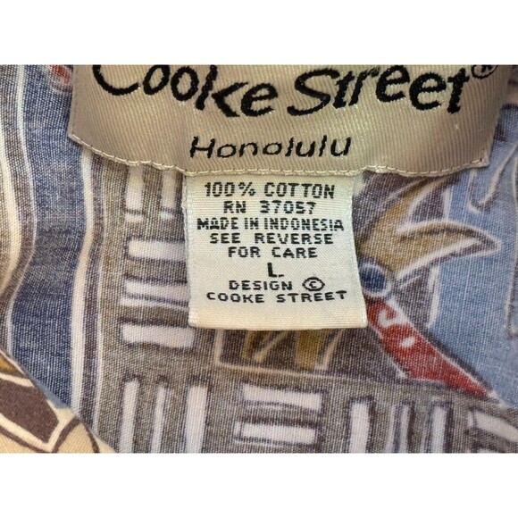 COOKE STREET Men's Short Sleeve Button Down Inside Out Floral Shirt Large - Picture 5 of 5